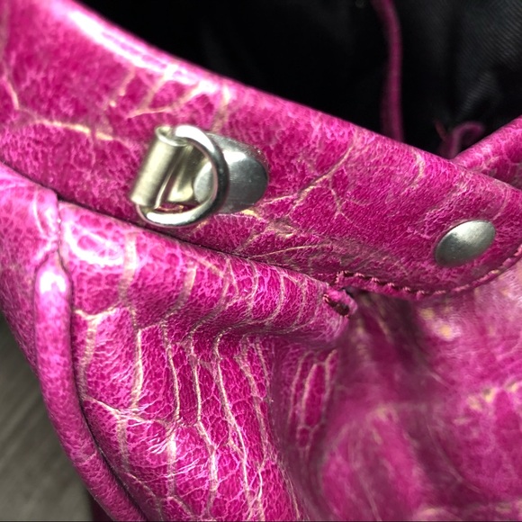 Jessica Simpson Retro Structured Textured Clasp Purse Dark Pink FLAWS Y2K - Picture 10 of 16